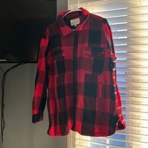 Red and Black Woman’s Shacket. Lucky Brand. Size Large